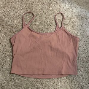 Blush Pink Size M twist back ribbed athletic tank top